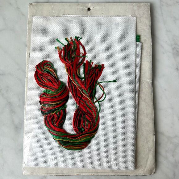 Vintage Good Shepherd Christmas Stocking Monogram Counted Cross Stitch Kit 16" - Picture 3 of 3